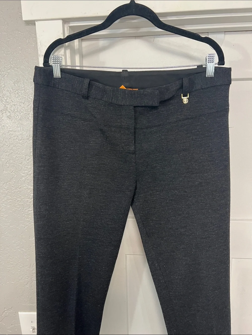 TORY BURCH SIMONA GRAY WOOL TAILORED TROUSER PANTS WOMEN’S SIZE 12